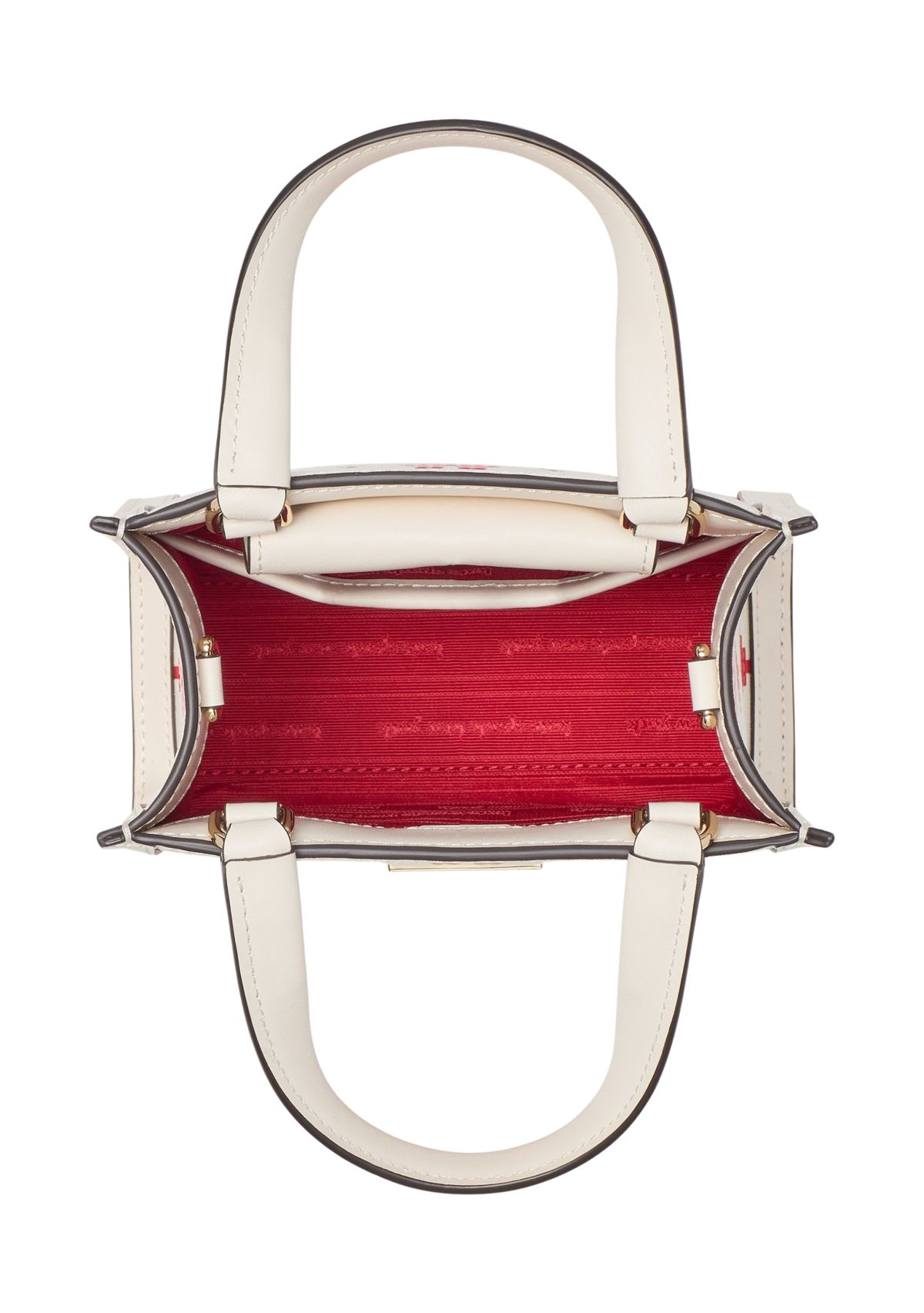 Manhattan Pixel Hearts Embossed Saffiano Leather Mini Tote 