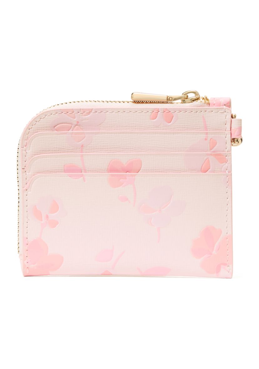Devin Spring Pansies Card Case Wristlet 