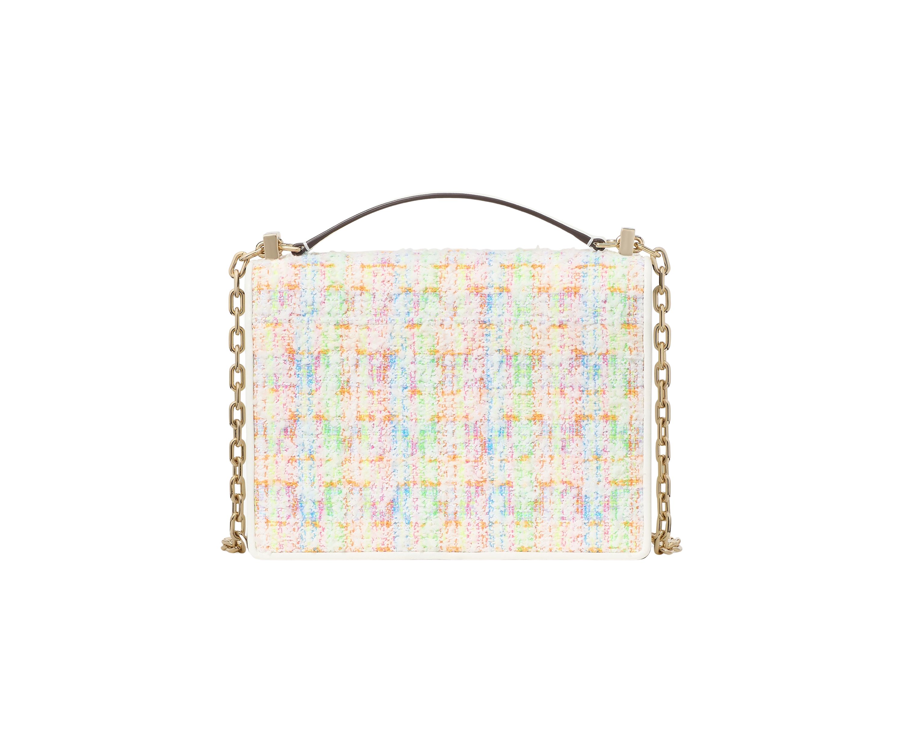 Deco Tweed Chain Strap Shoulder Bag