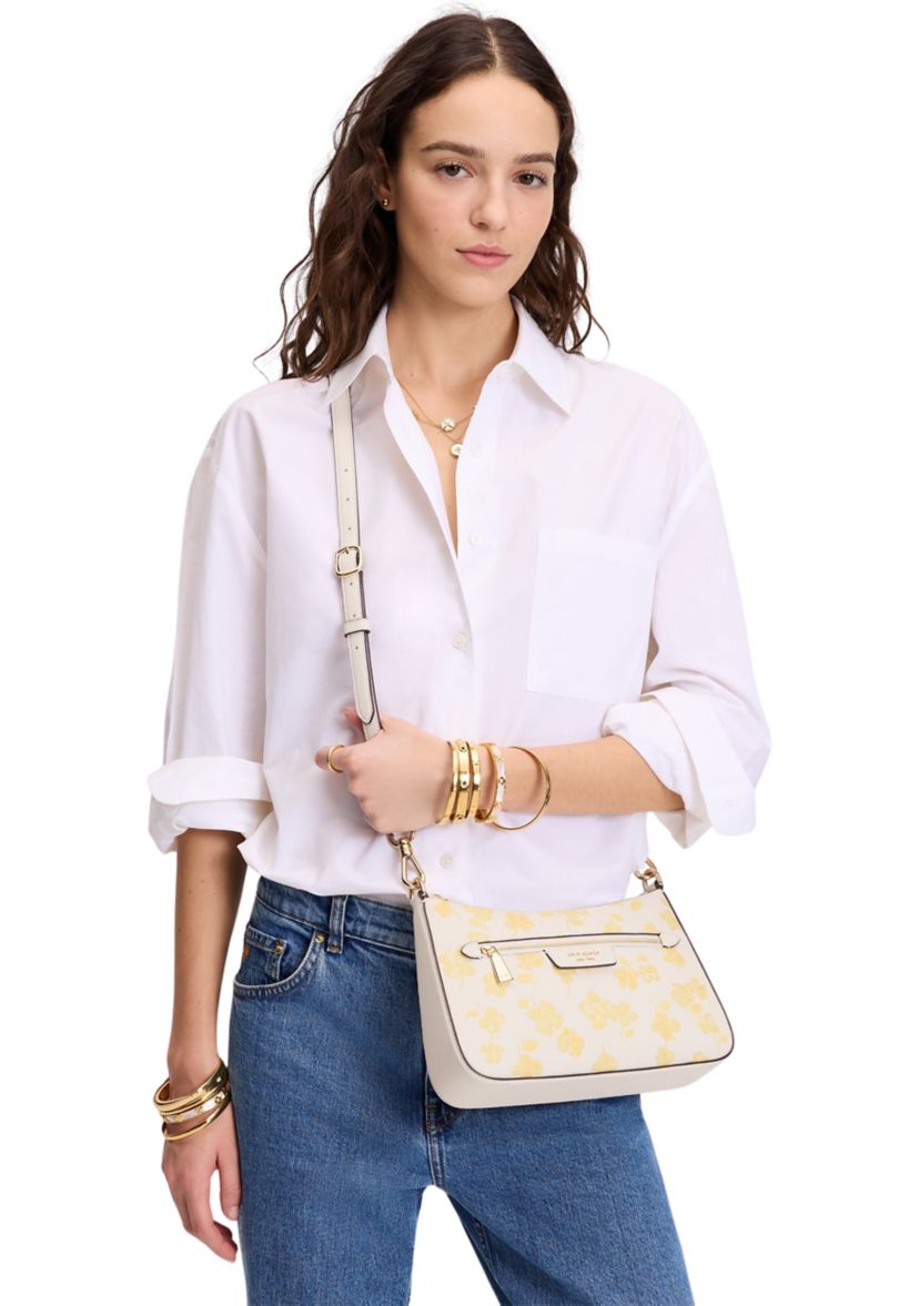 Hudson Spring Pansies Convertible Crossbody 