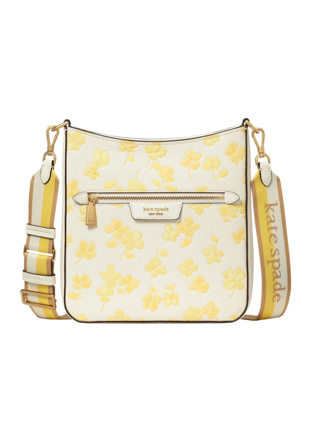 Hudson Spring Pansies Messenger Crossbody 