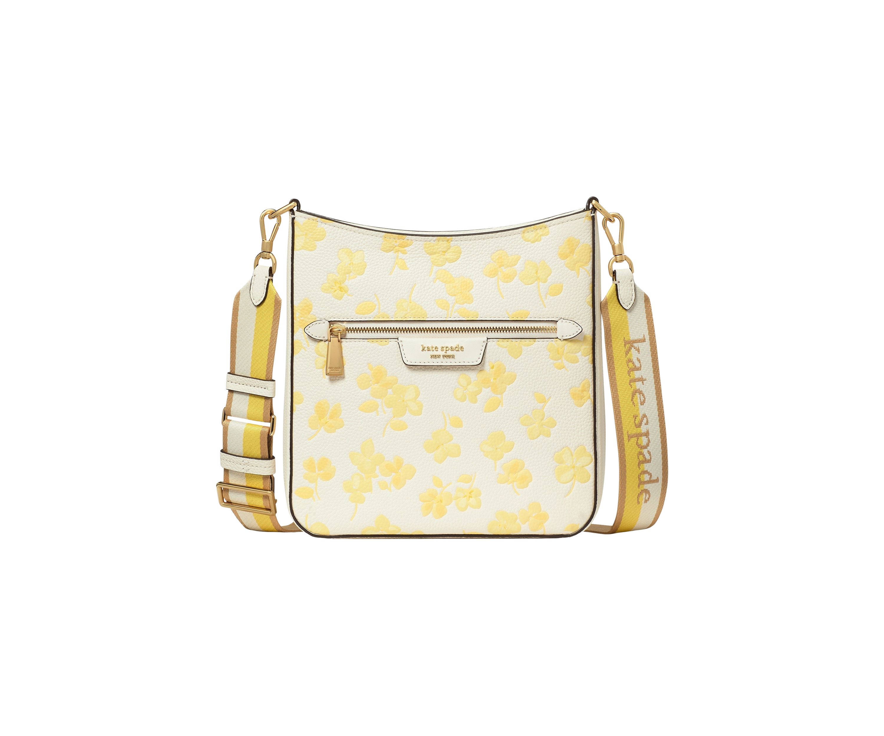 Hudson Spring Pansies Messenger Crossbody 