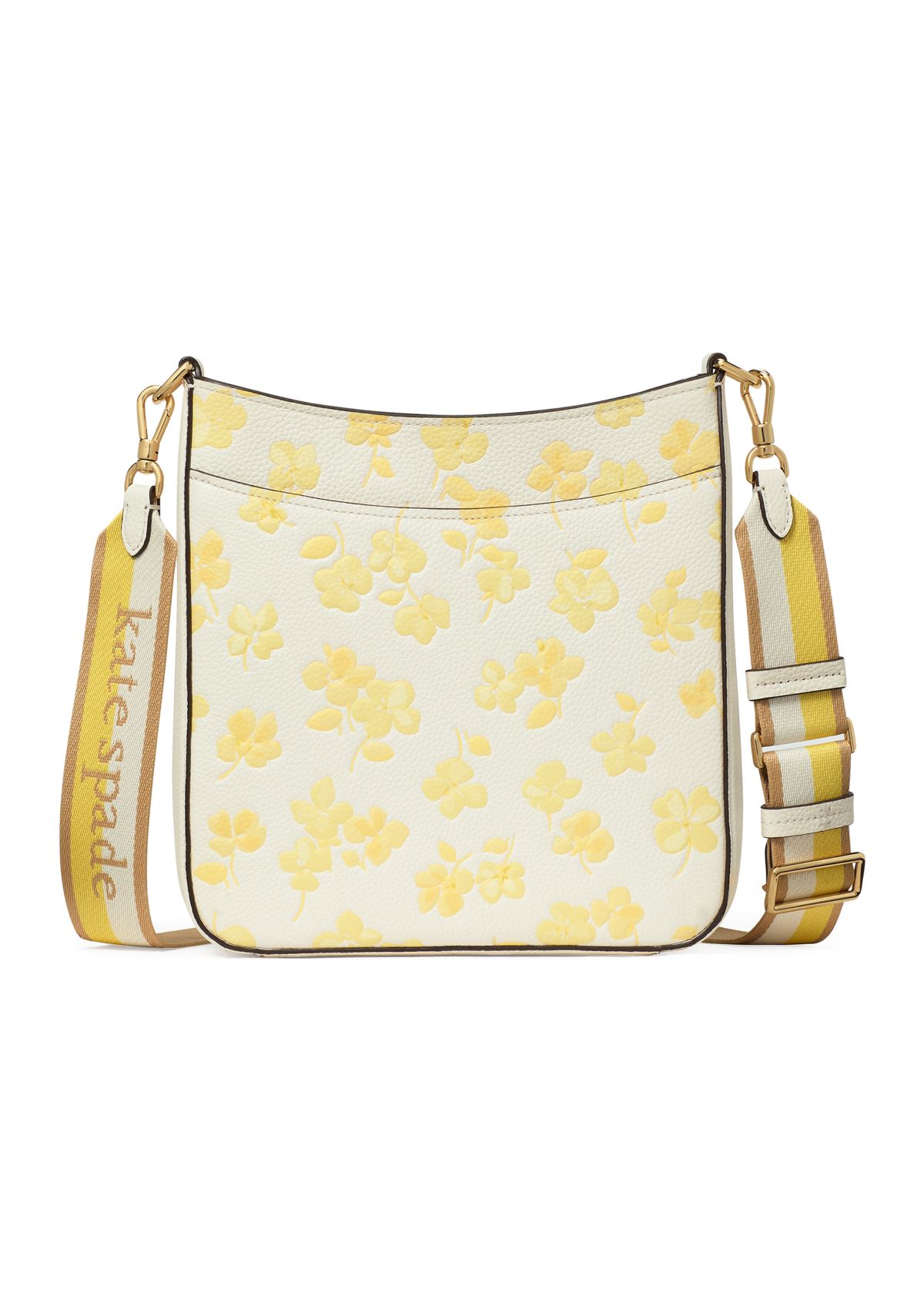 Hudson Spring Pansies Messenger Crossbody 