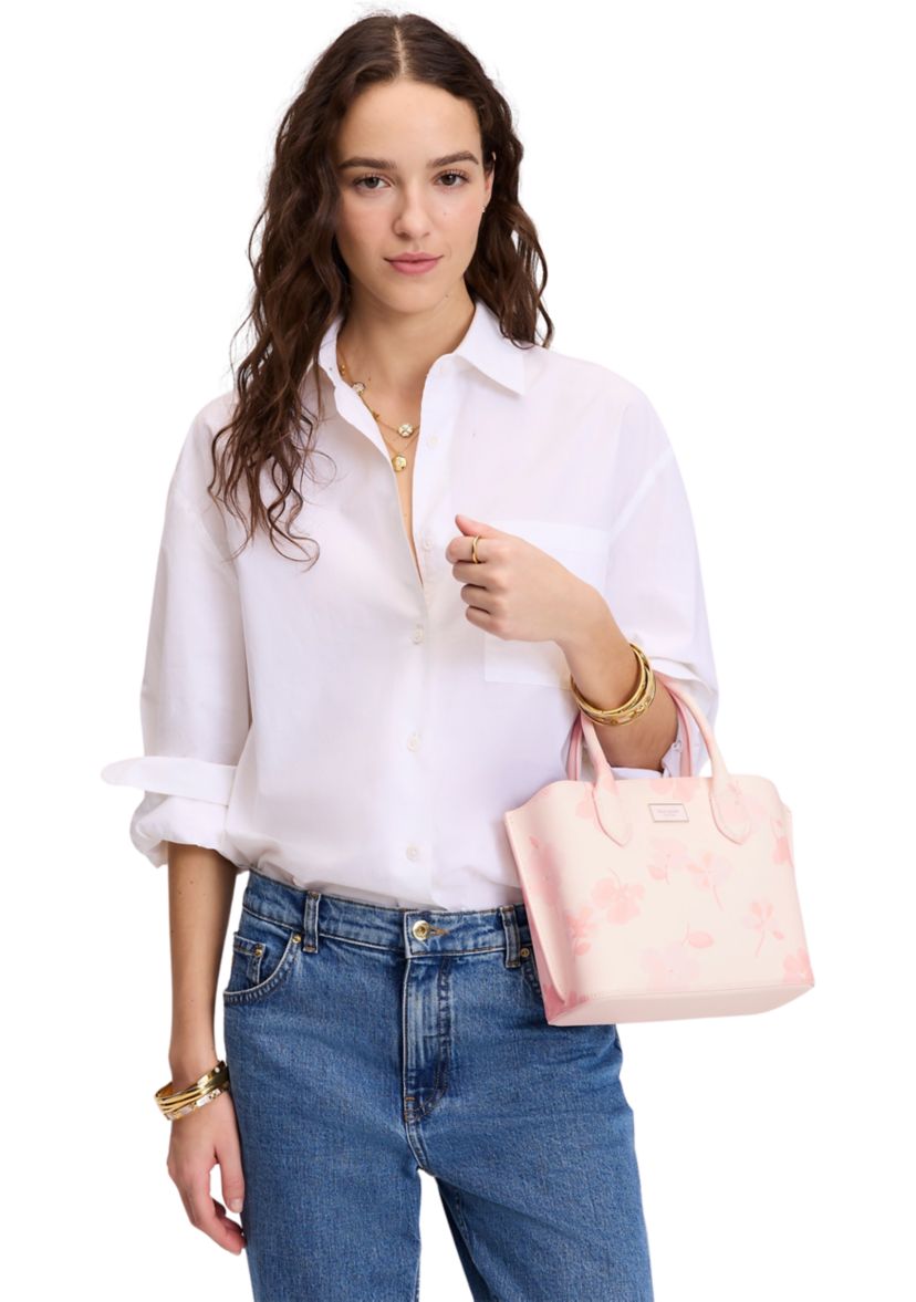 Suite Spring Pansies Crossbody Tote Bag 