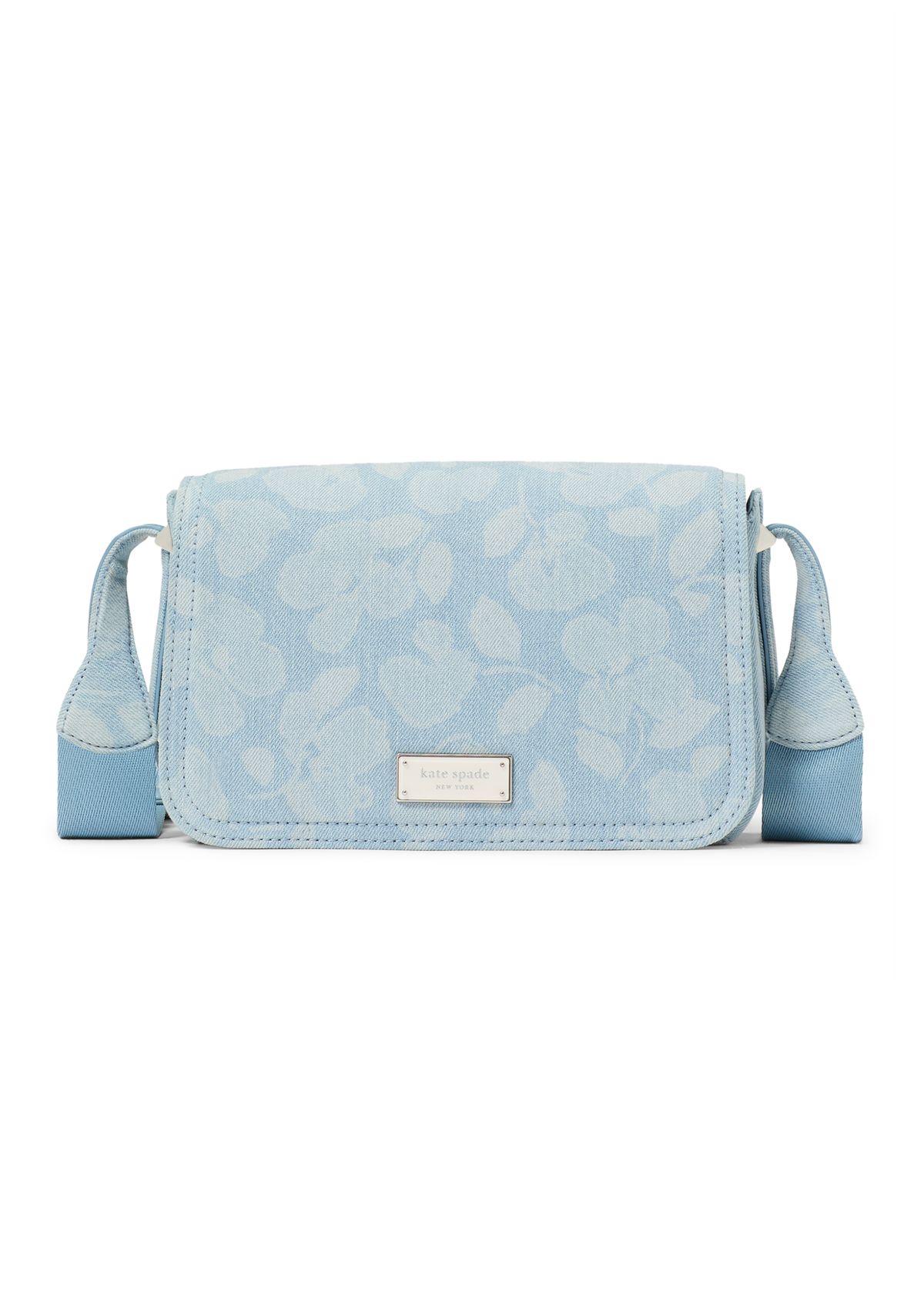 Liv Printed Denim Small Flap Crossbody 