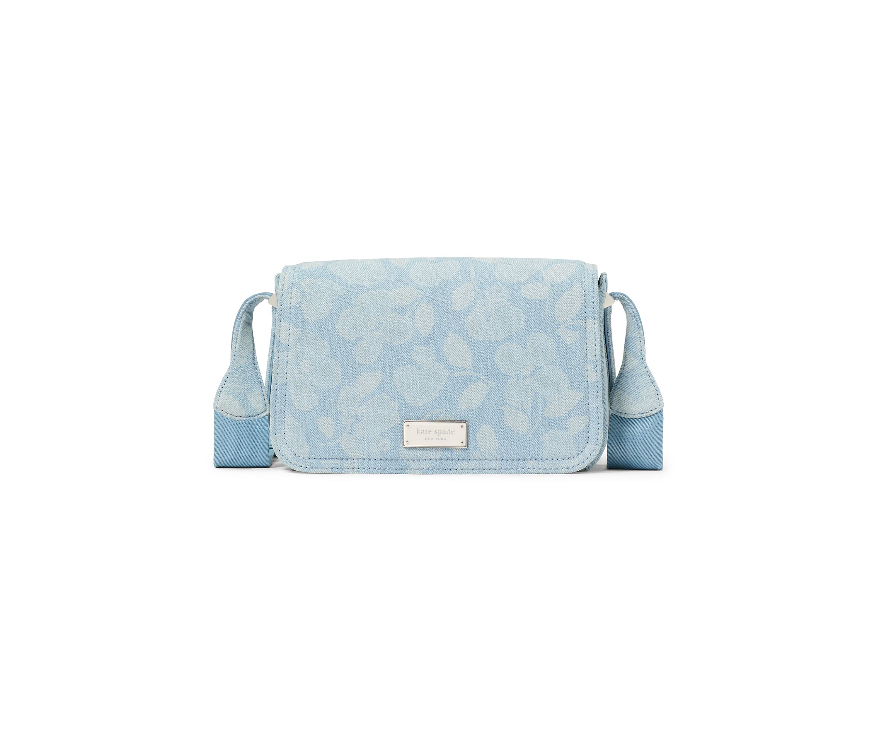 Liv Printed Denim Small Flap Crossbody 