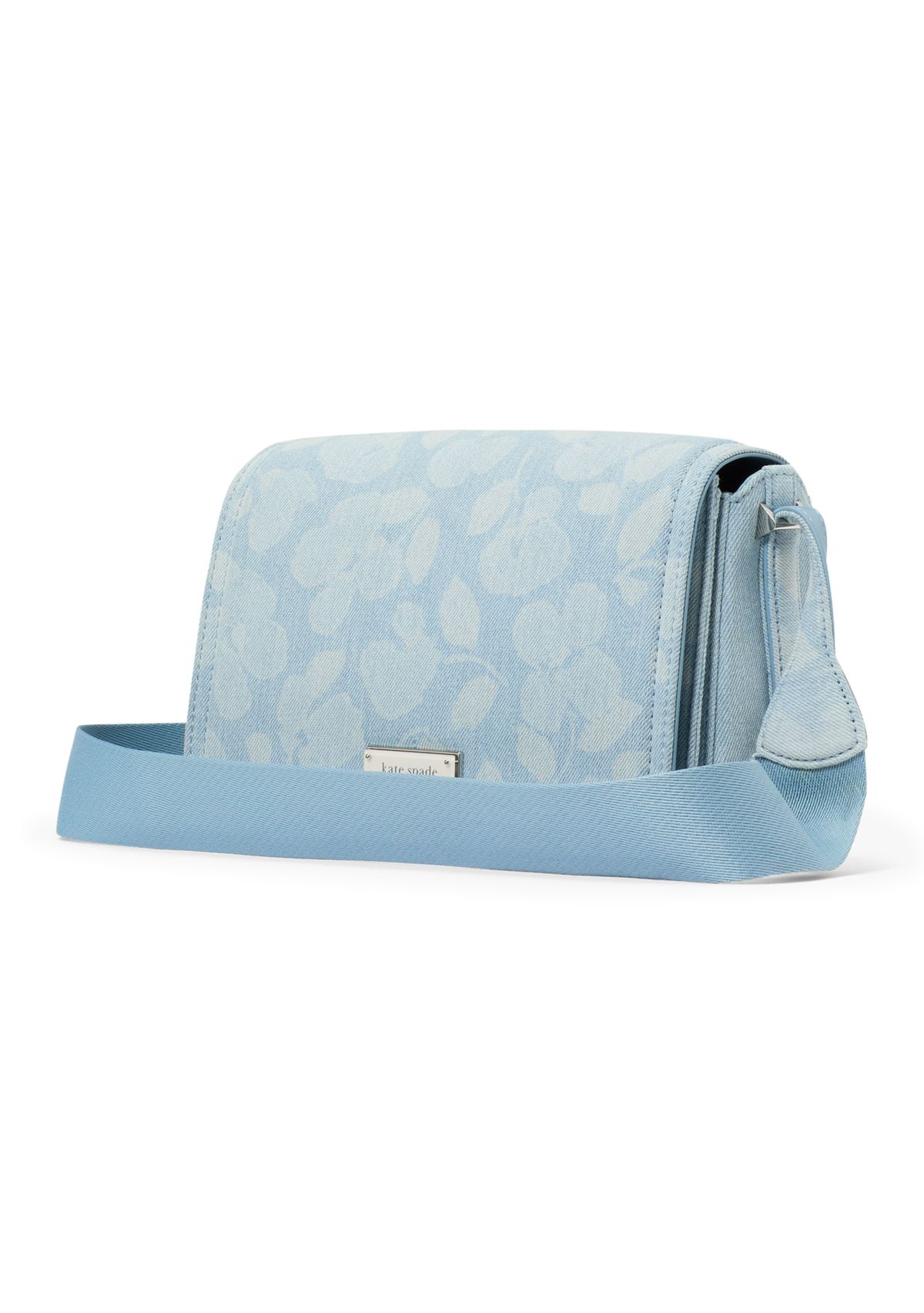 Liv Printed Denim Small Flap Crossbody 