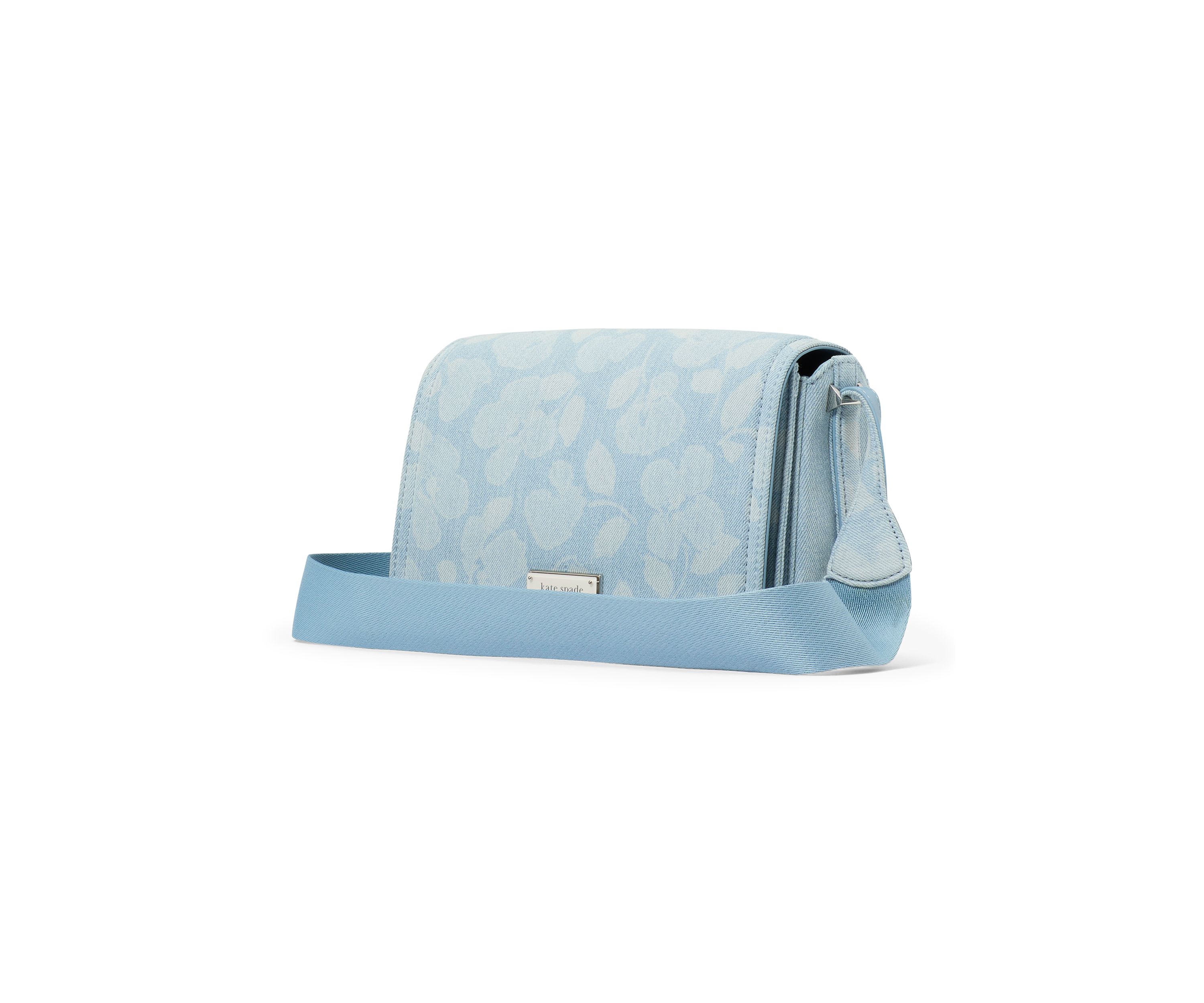 Liv Printed Denim Small Flap Crossbody 