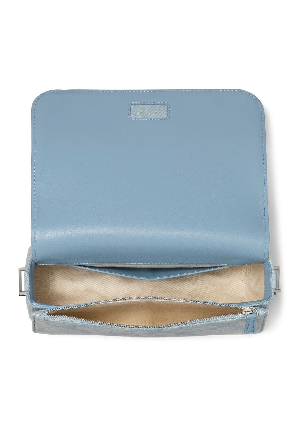 Liv Printed Denim Small Flap Crossbody 