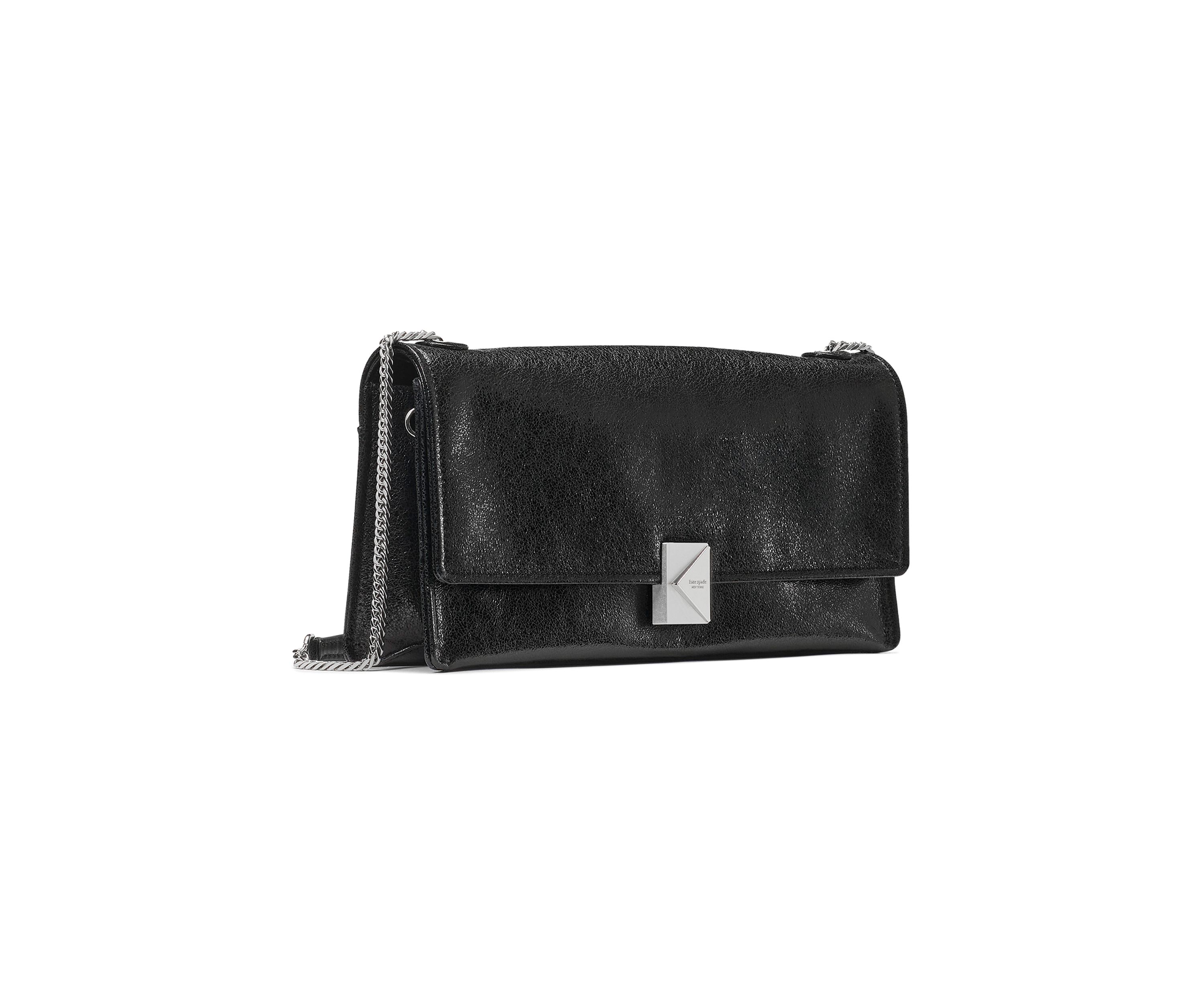 Deco Glazed Leather Soft Shoulder Bag 