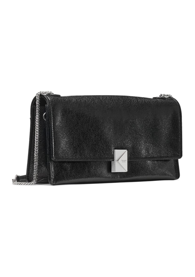 Deco Glazed Leather Soft Shoulder Bag 
