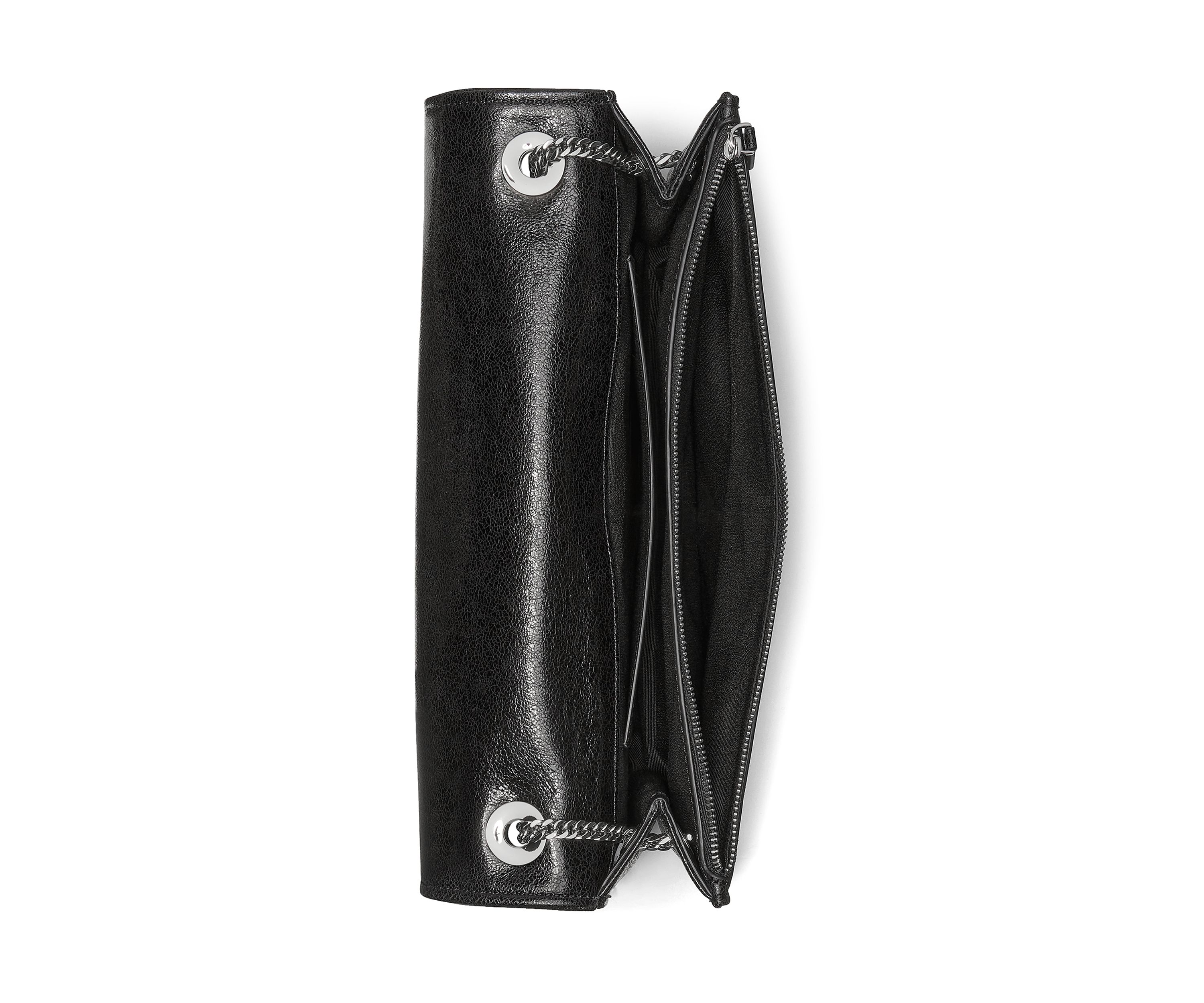 Deco Glazed Leather Soft Shoulder Bag 
