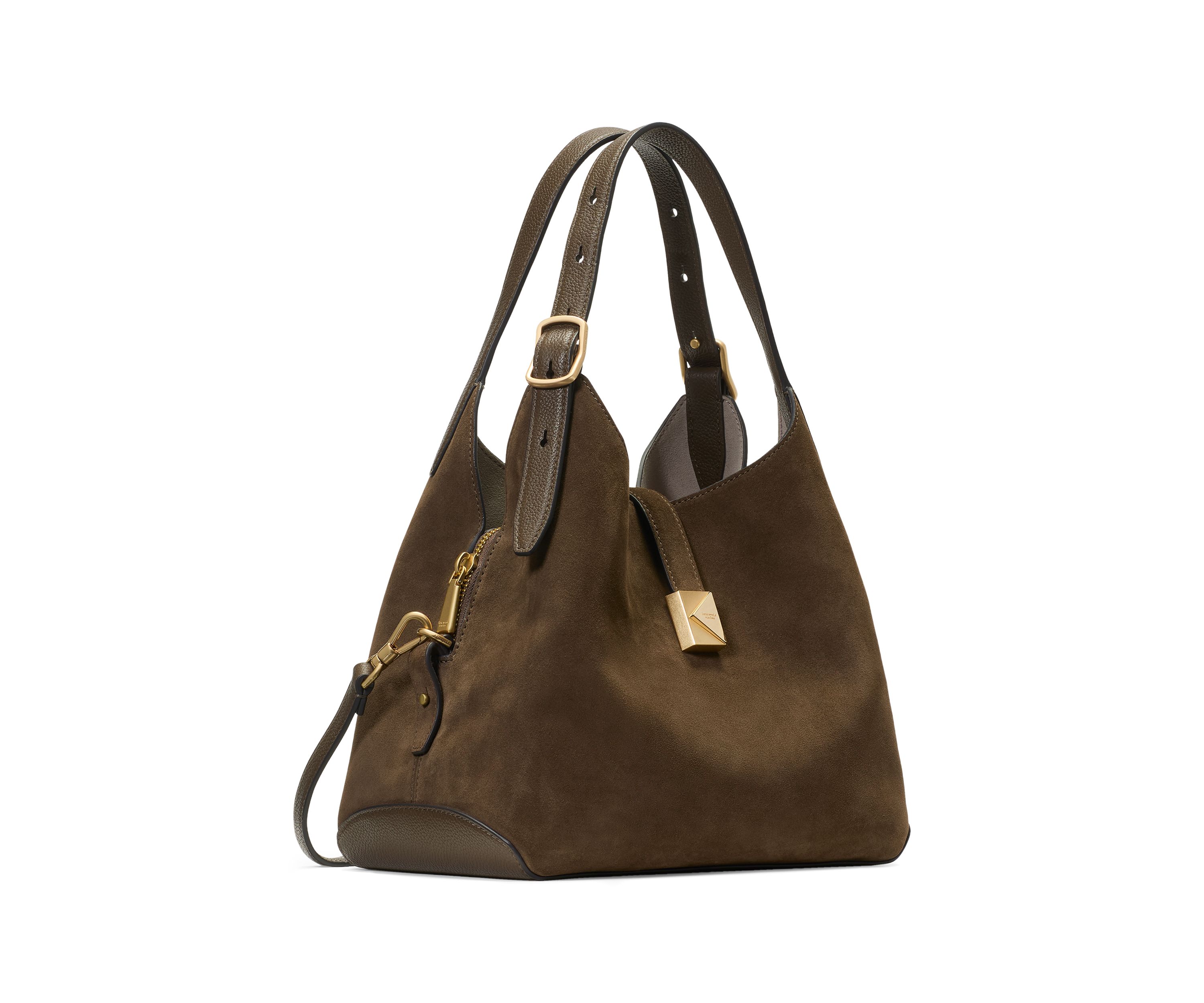 Deco Suede Crossbody Tote Bag 