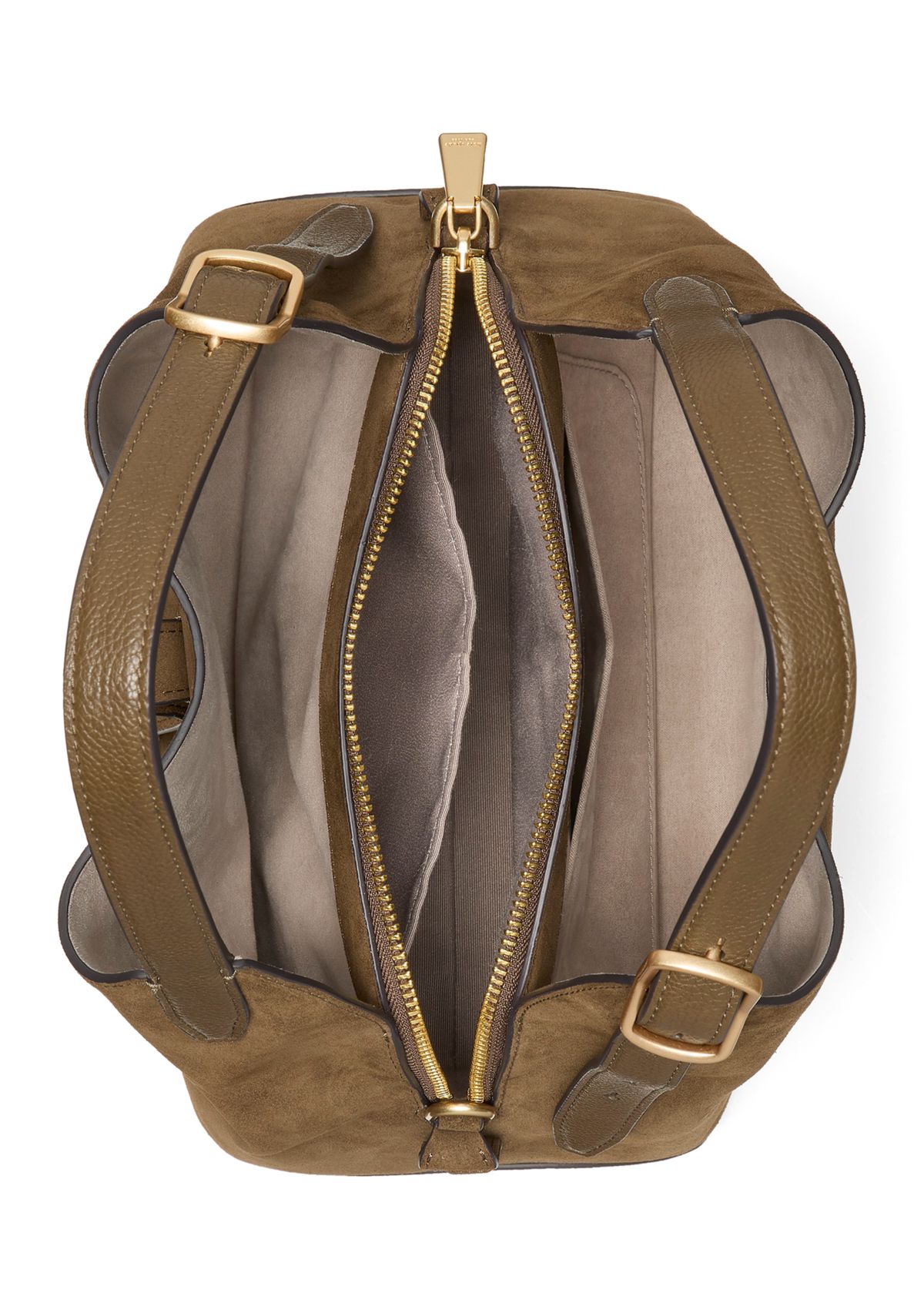 Deco Suede Crossbody Tote Bag 