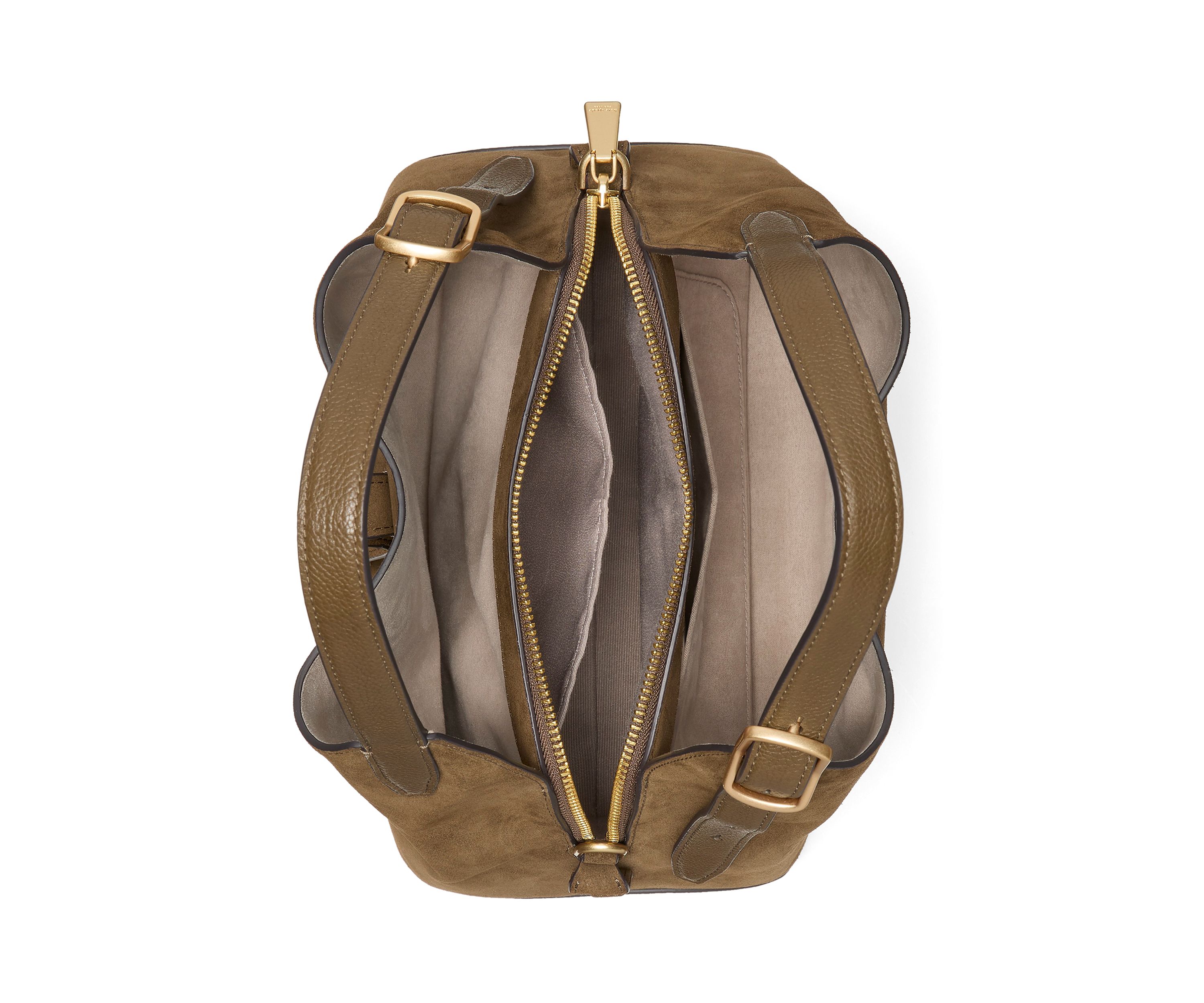 Deco Suede Crossbody Tote Bag 