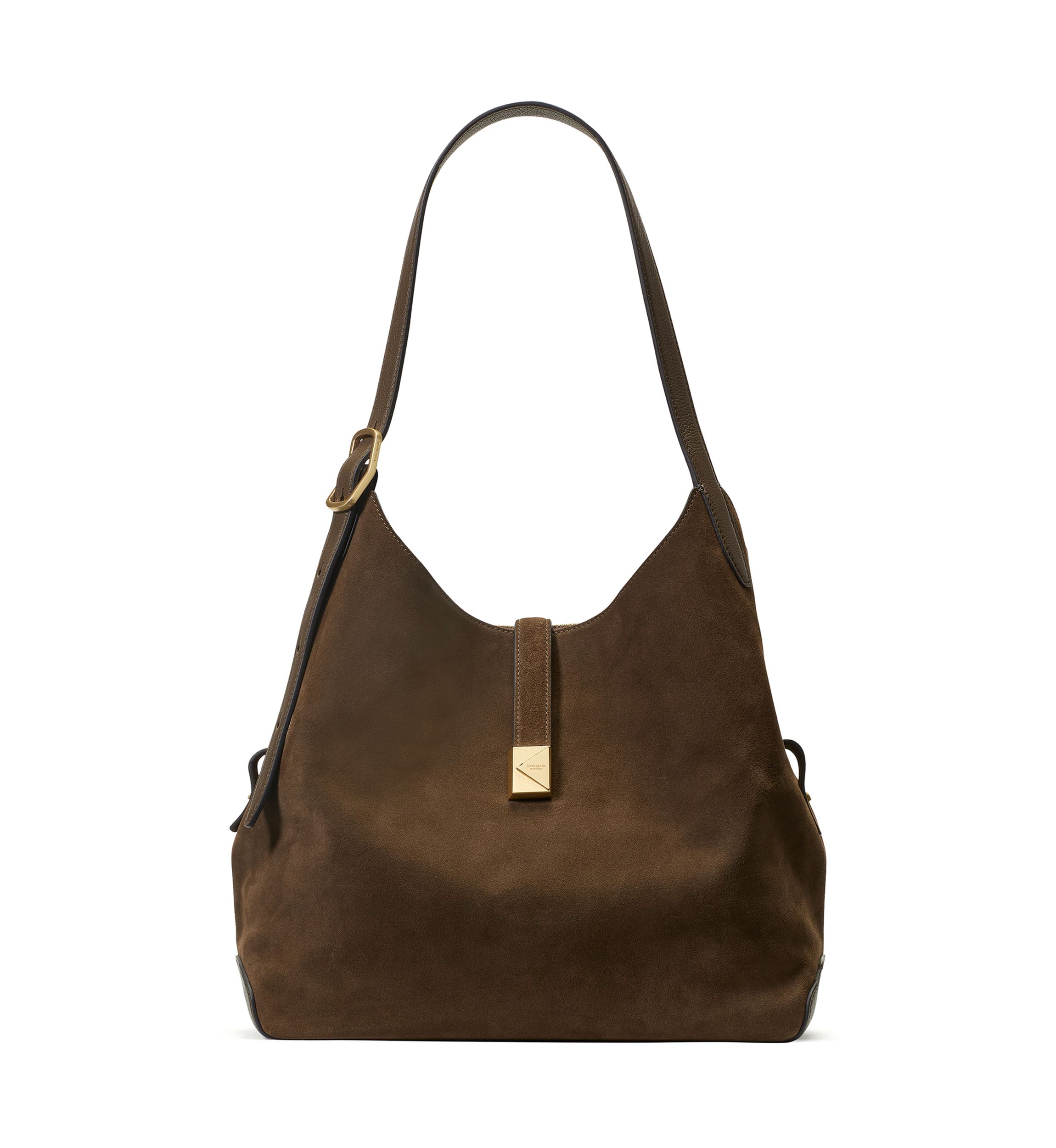 Deco Suede Large Shoulder Bag 