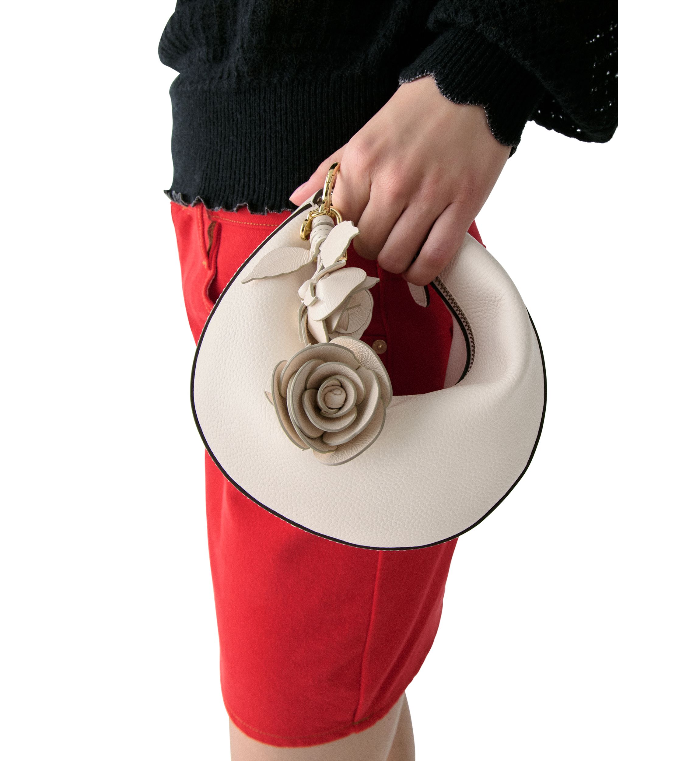 Stacked Rose Bag Charm 