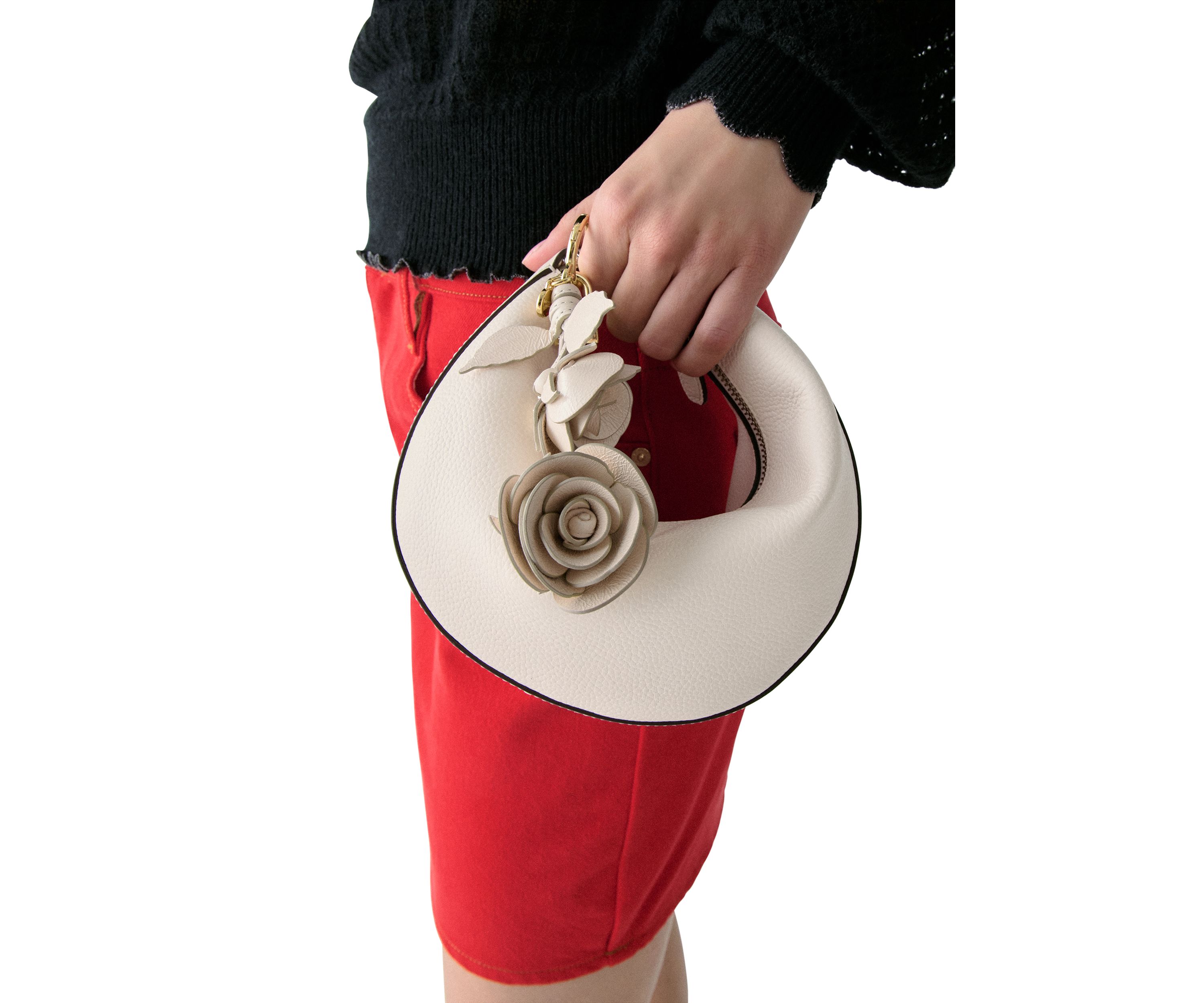 Stacked Rose Bag Charm 