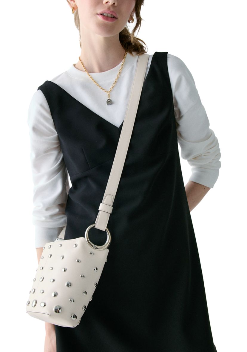  Halo Mini Studded Leather Bucket Bag 