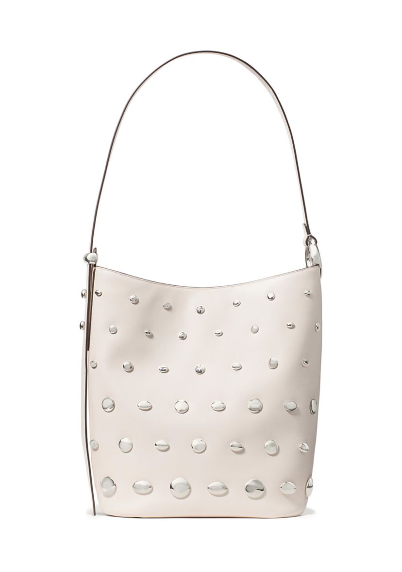 Halo Medium Studded Leather Bucket Bag 