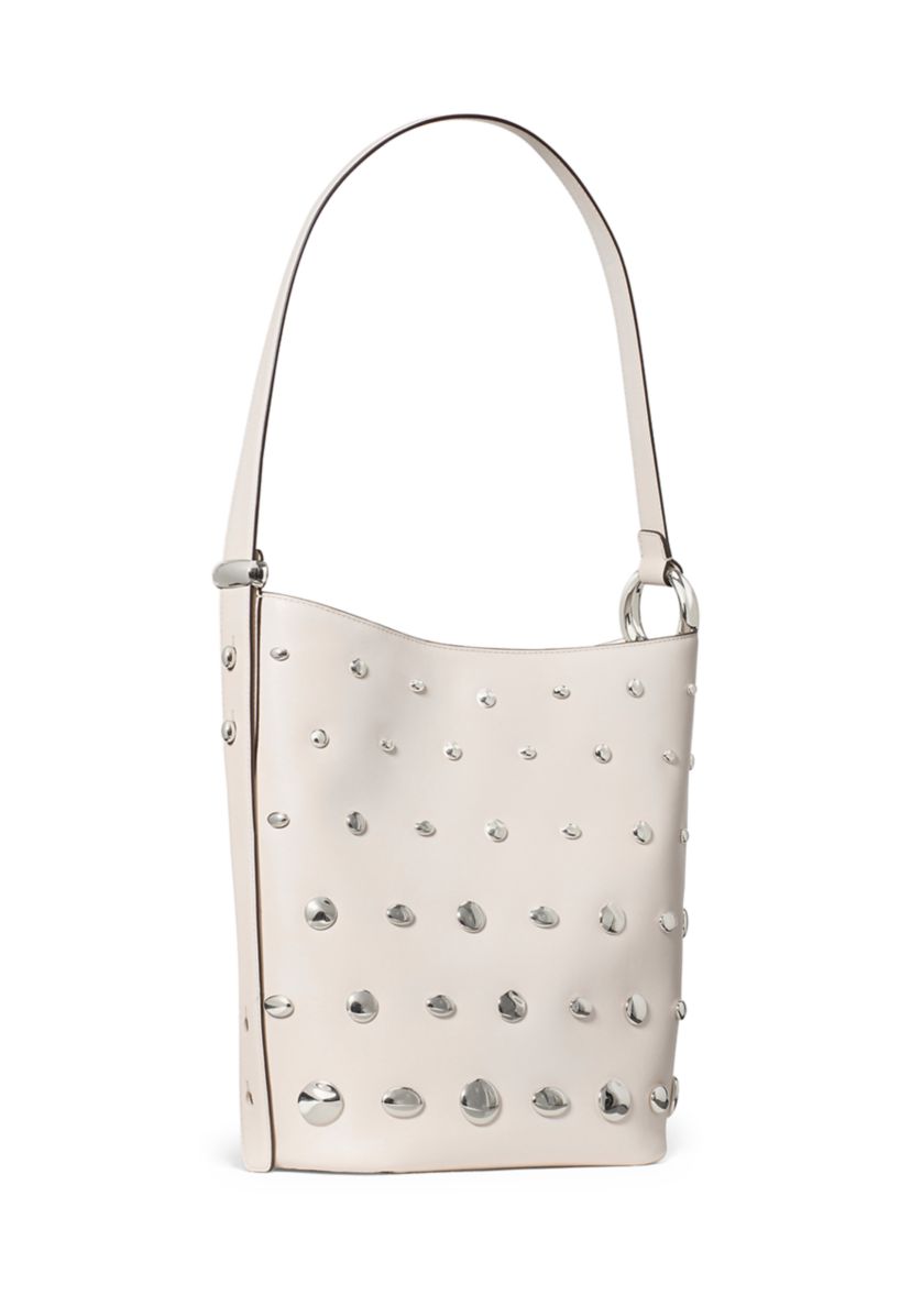 Halo Medium Studded Leather Bucket Bag 