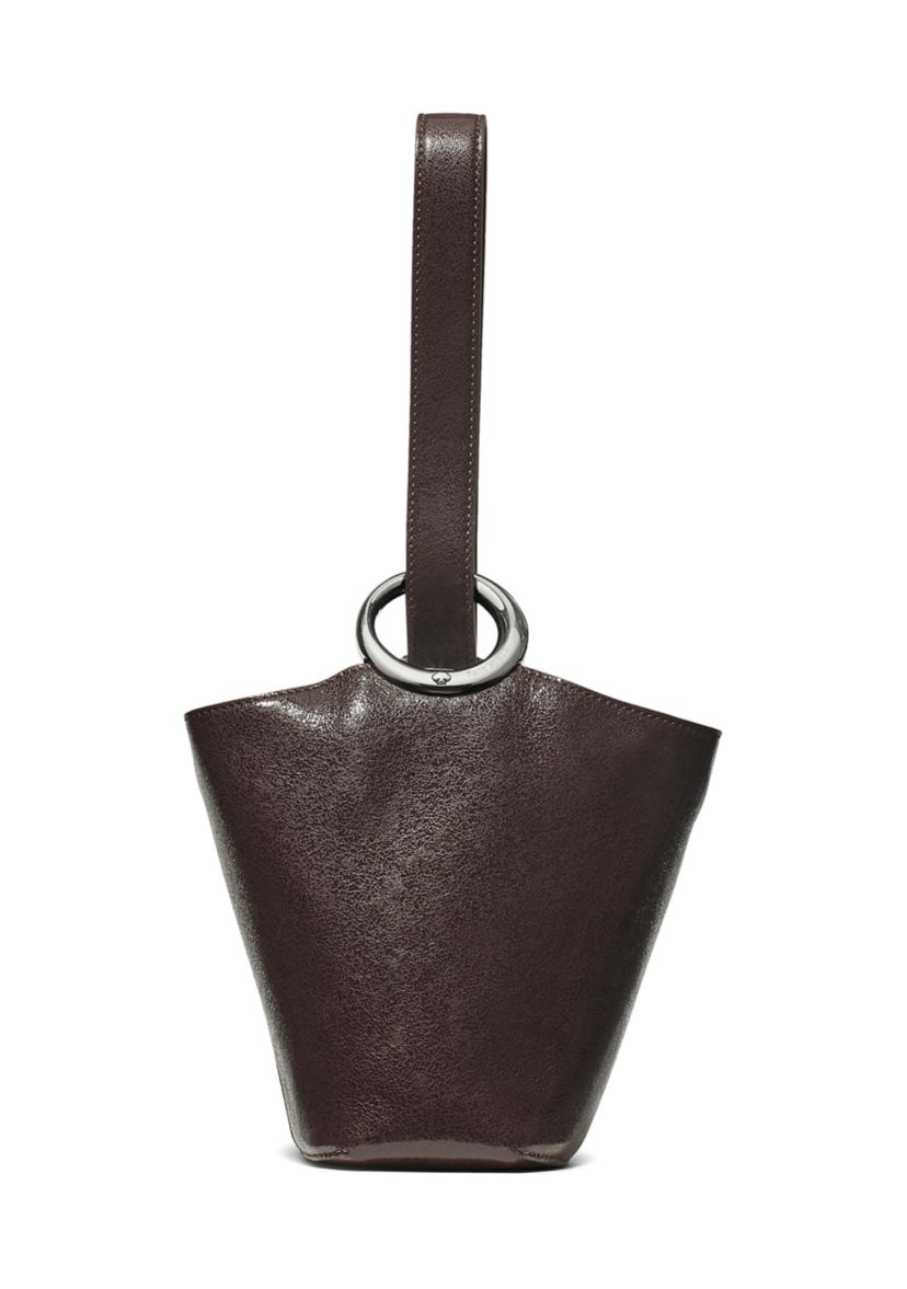 Halo Mini Glazed Donut Leather Bucket Bag 