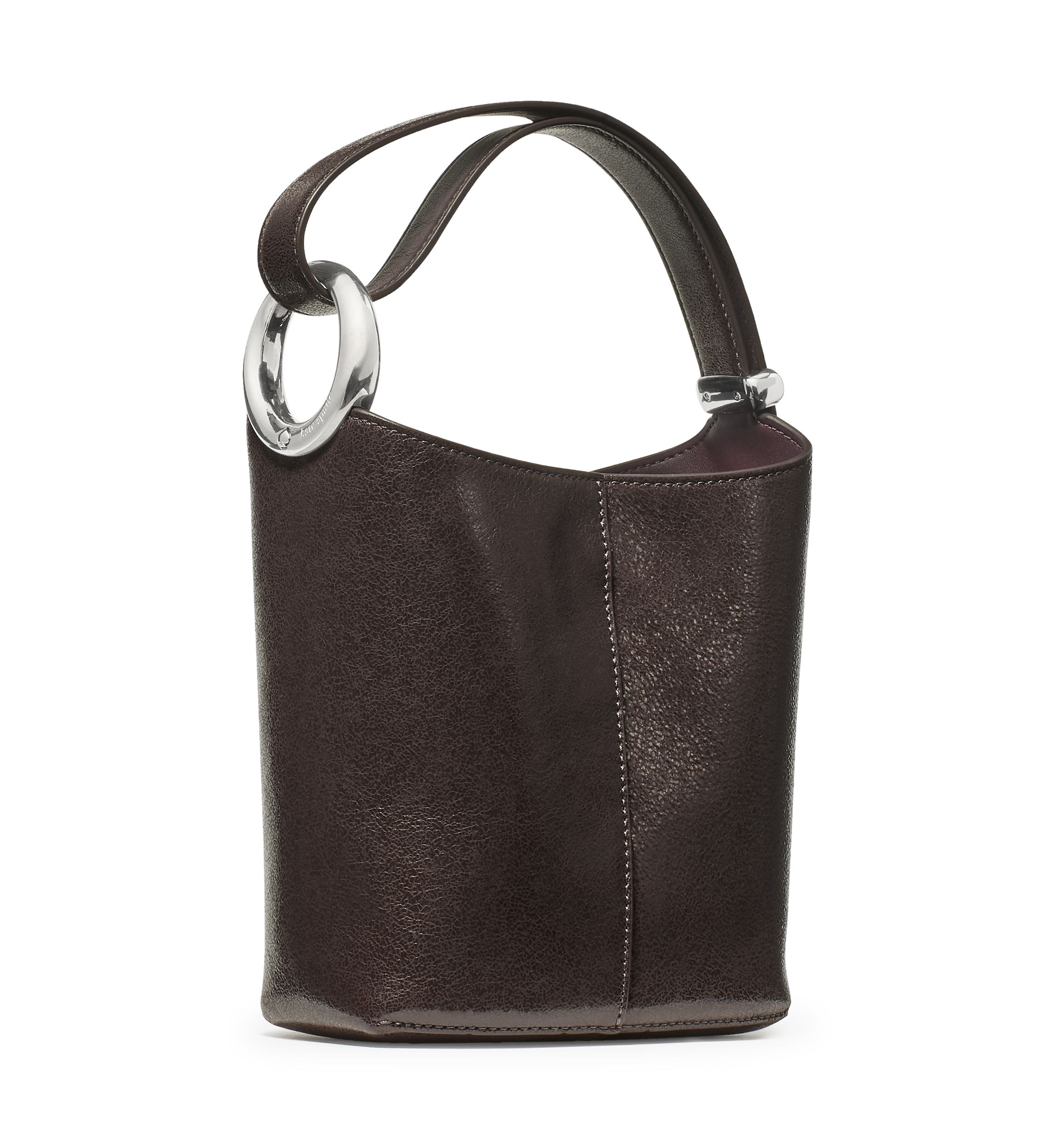 Halo Mini Glazed Donut Leather Bucket Bag 