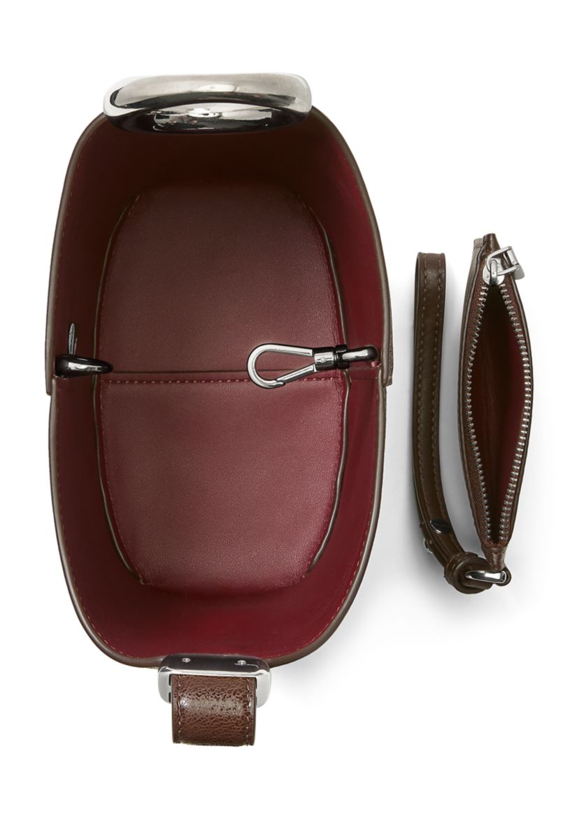 Halo Mini Glazed Donut Leather Bucket Bag 