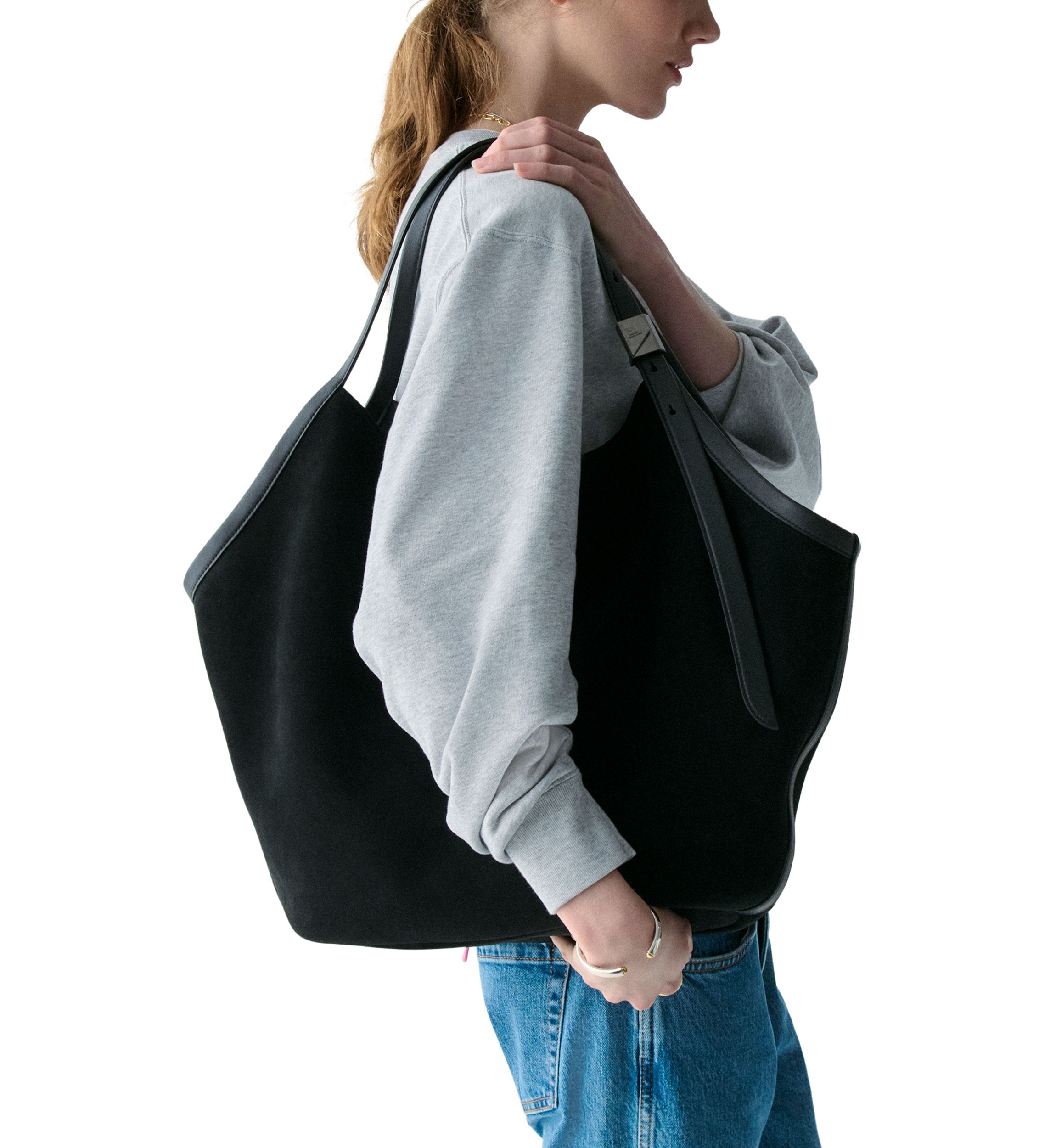 Deco Suede Large Tulip Tote Bag 