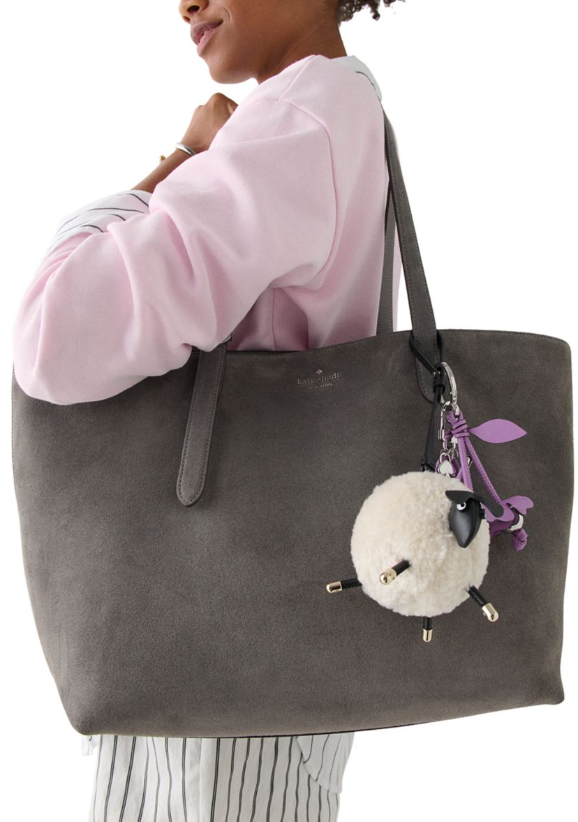 3D Faux Fur Sheep Bag Charm Keyfob