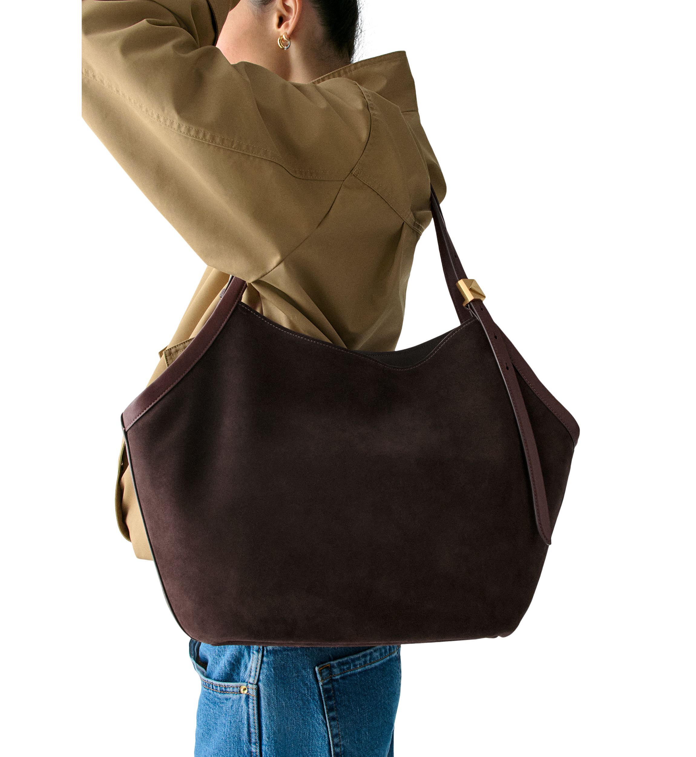Deco Suede Tulip Tote Bag 