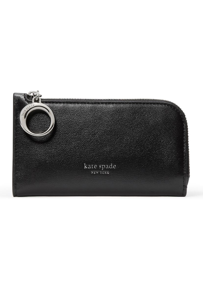 Halo Smooth Leather Small Bifold Zip Around Wallet