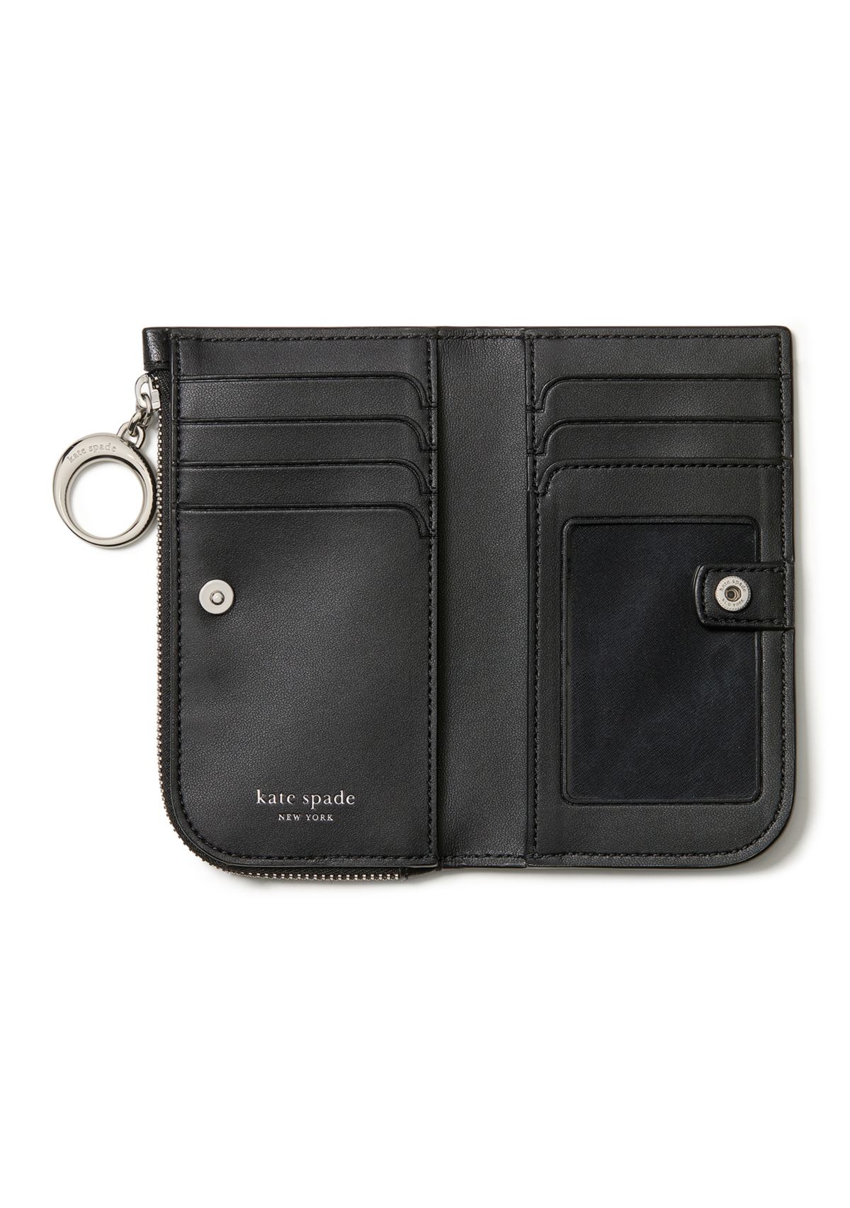 Halo Smooth Leather Small Bifold Zip Around Wallet