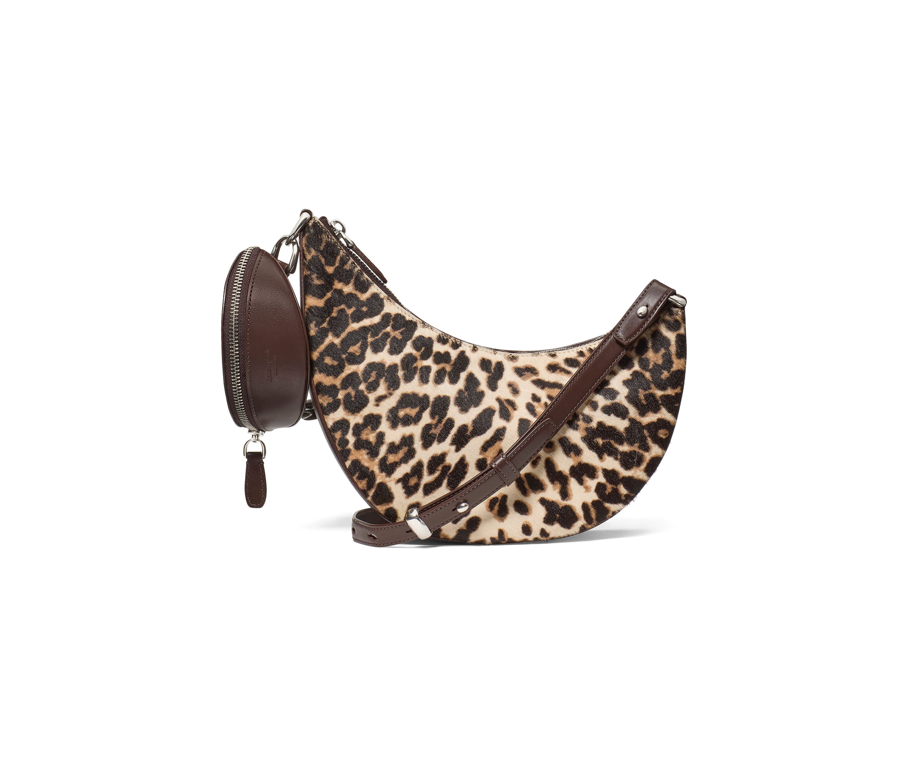 Downtown Leopard Print Calf Hair Crossbody 