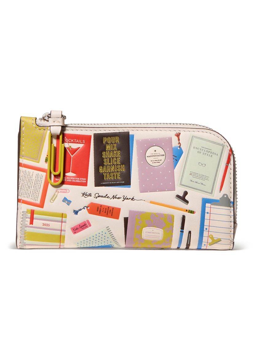 Page Turner Bestsellers Print Smooth Leather Small Slim Bifold Wallet