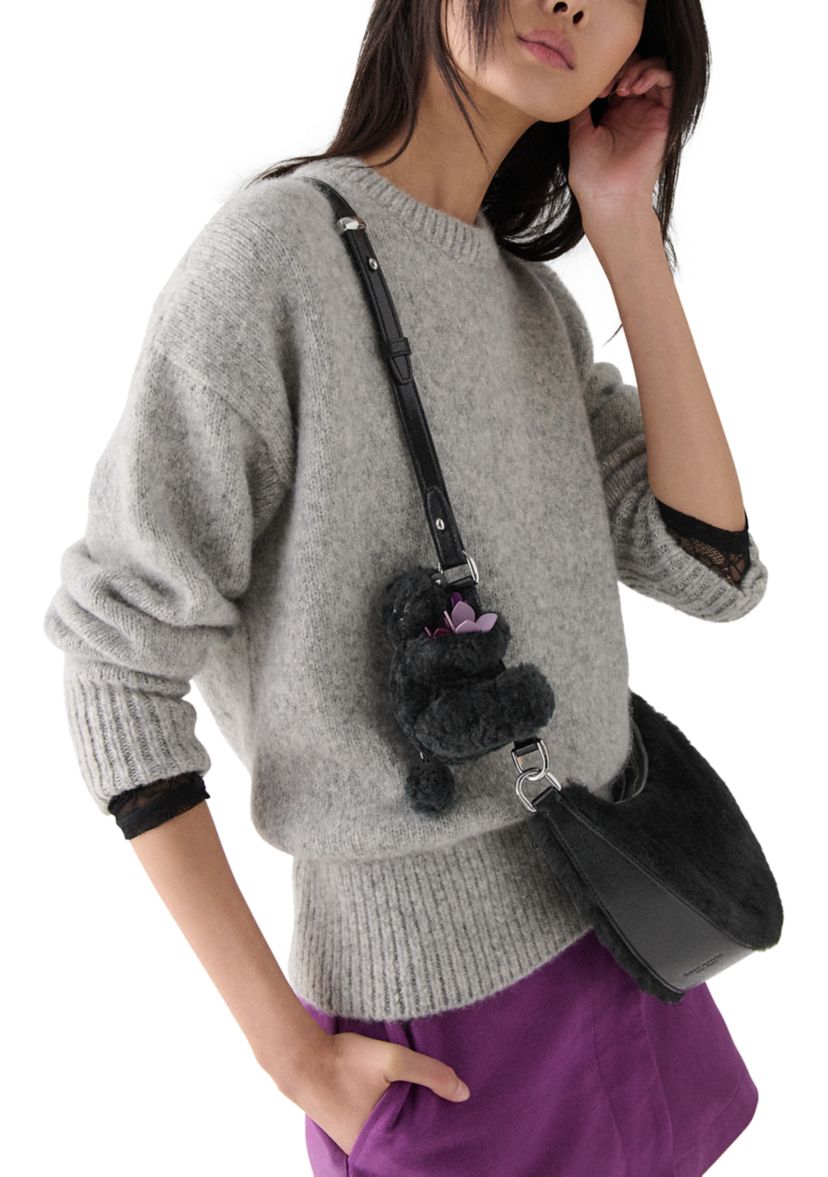 Duo Shearling Bear Crossbody Bag