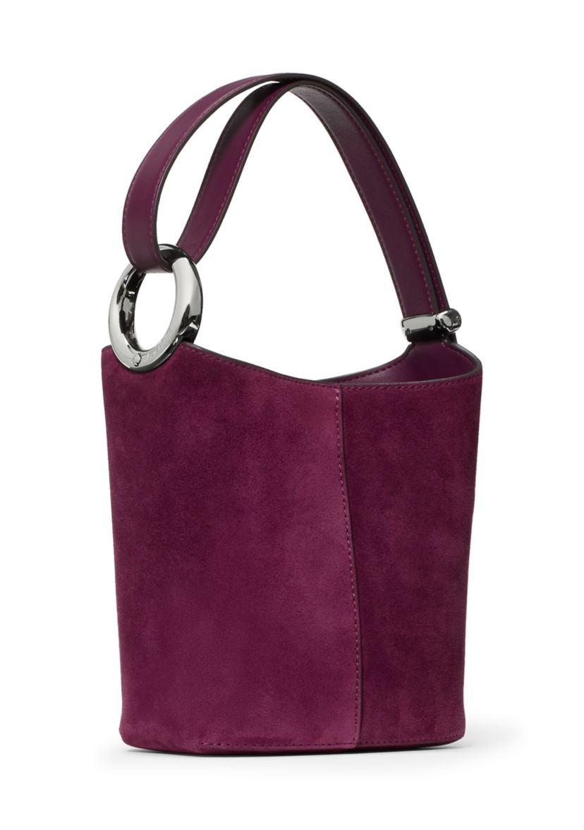 Halo Suede Mini Bucket Bag