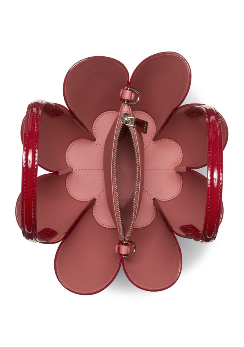 The Spade Patient Leather Flower Bucket Bag