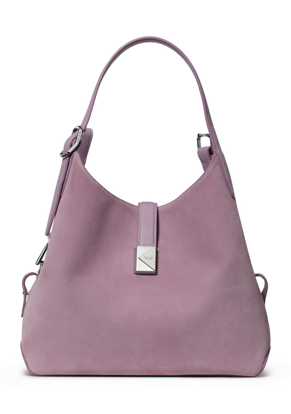 Deco Smooth Leather and Suede Crossbody Tote