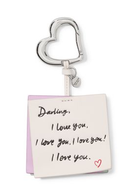 kate spade new york Women's Embossed Leather "I Love You" Bag Charm