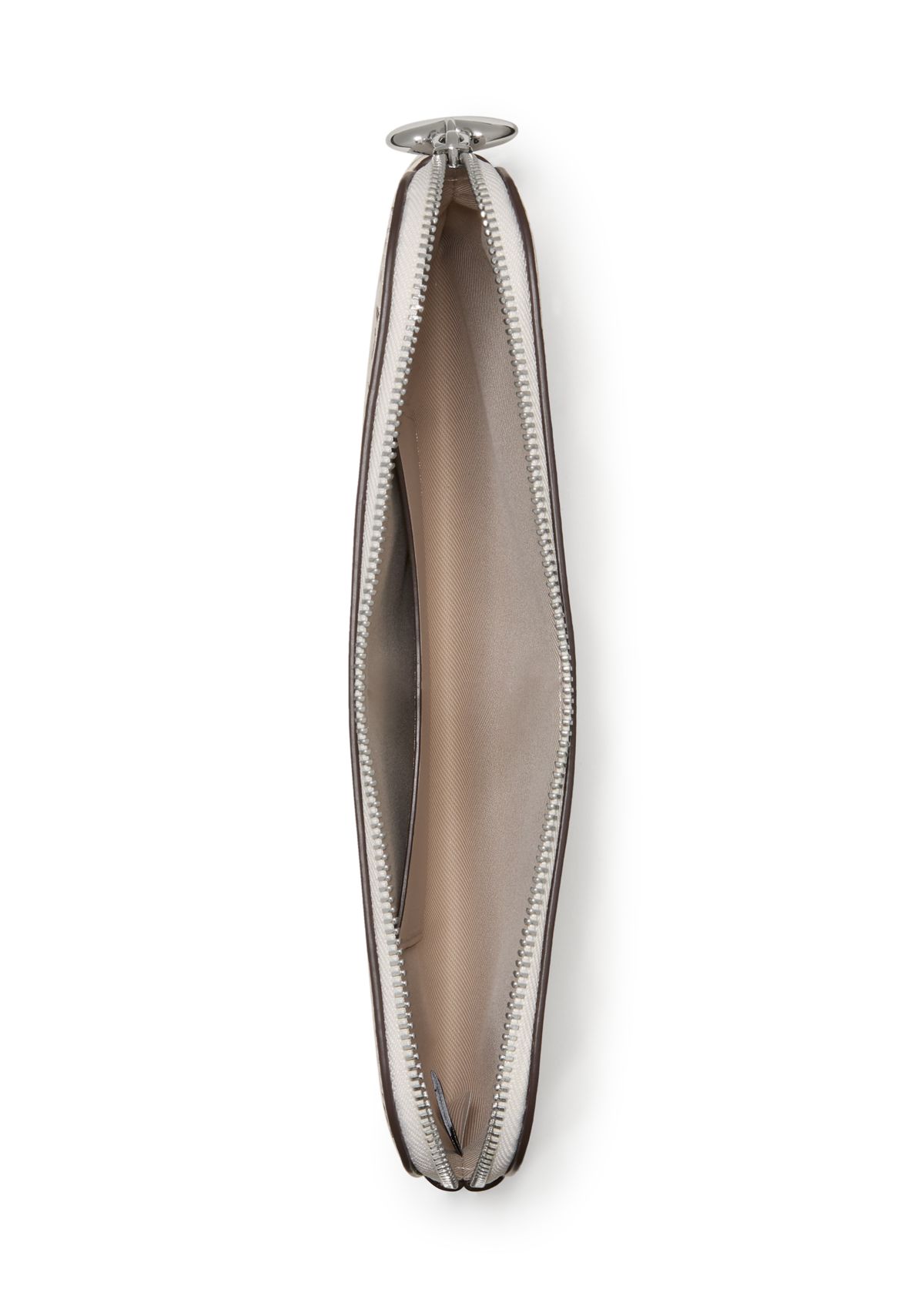 Devin "I Love You" Script Embossed Leather Pouch