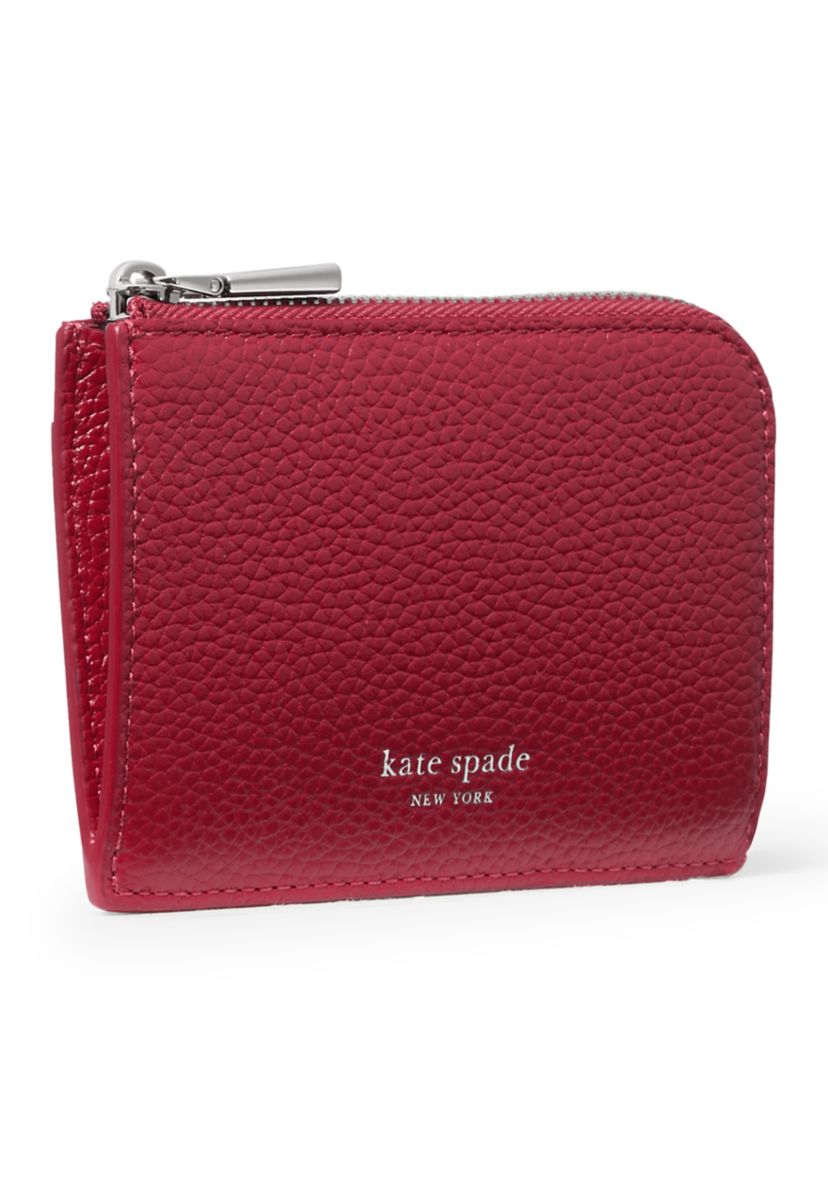 Mini Glazed Leather Zip Card Case