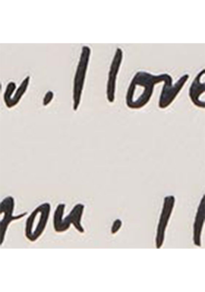 "I Love You" Embossed Leather Mini Zip Card Case 