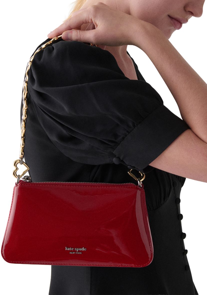 Grace Patent Leather Heart Pochette