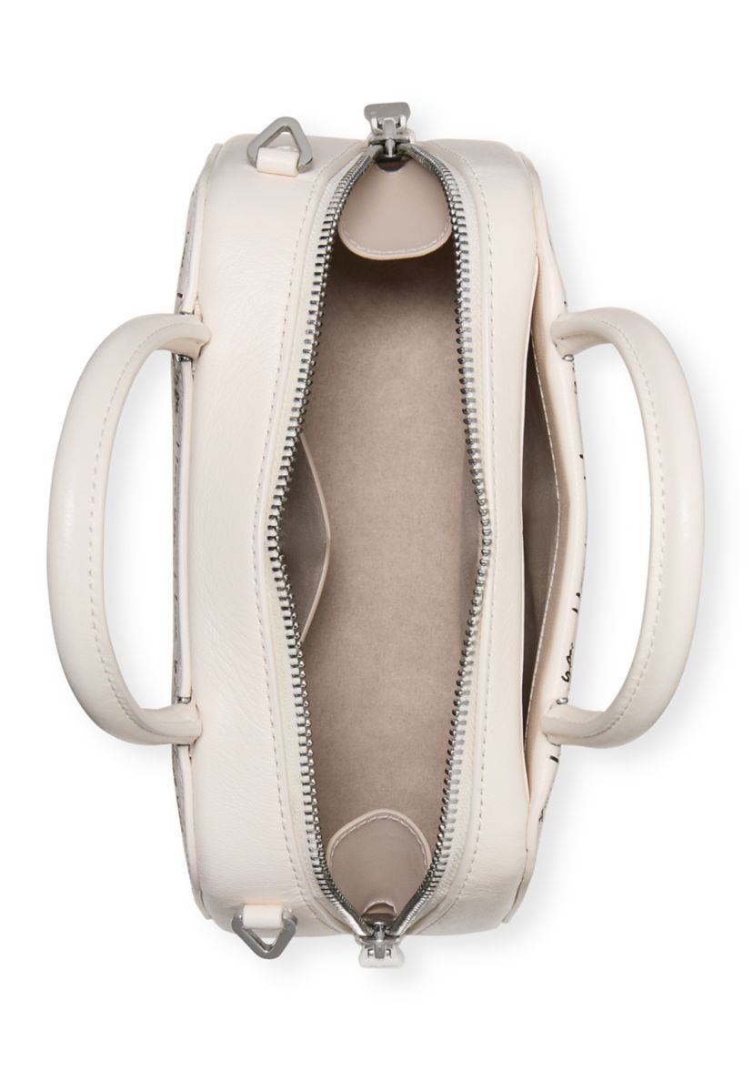 Grace "I Love You" Script Embossed Leather Mini Bag