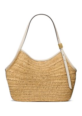 kate spade new york Large Straw Tulip Tote Bag