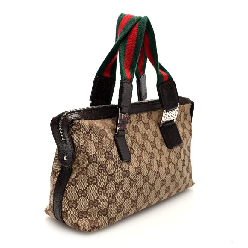 Gucci Web Handbag GG Canvas -FINAL SALE NO RETURNS