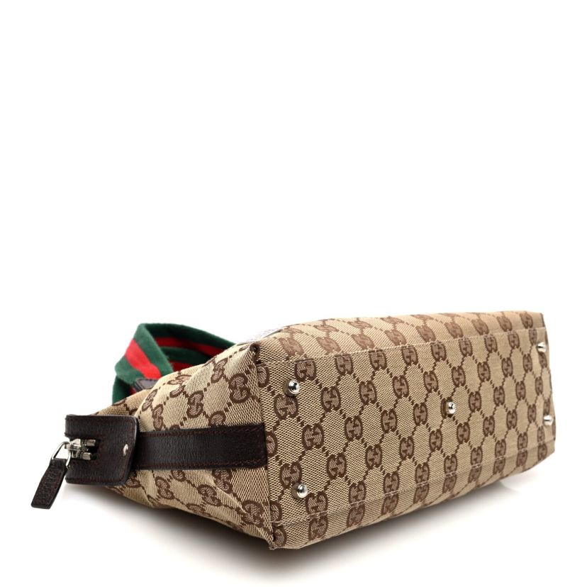Gucci Web Handbag GG Canvas -FINAL SALE NO RETURNS