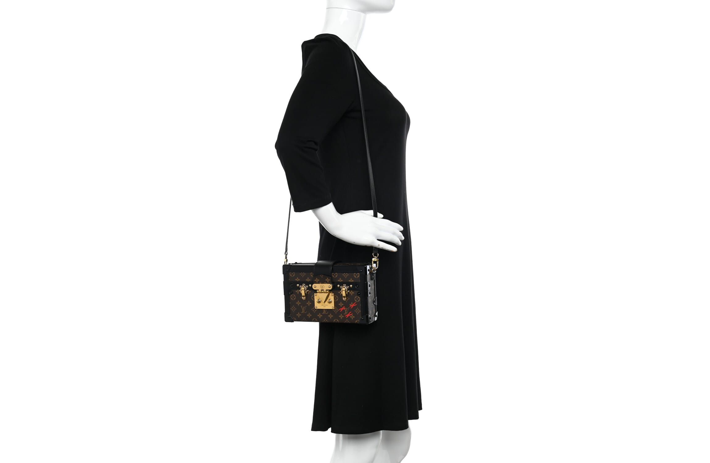 Louis Vuitton Monogram Petite Malle Black -FINAL SALE NO RETURNS
