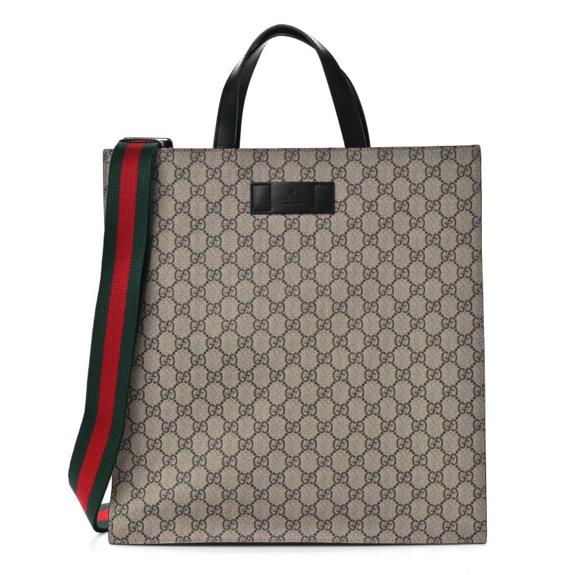 Gucci Two-Way Tote Bag GG Supreme -FINAL SALE NO RETURNS